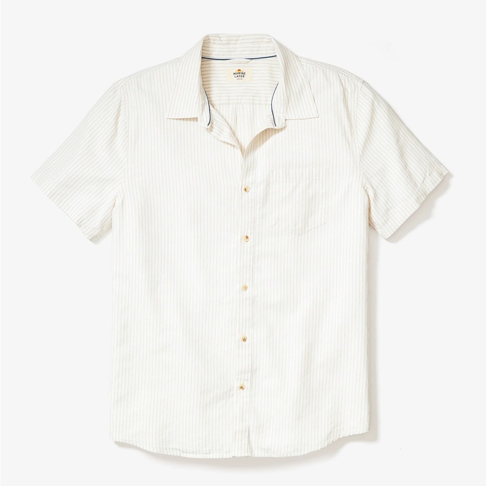 Marine Layer Men's Gray Striped Shirt